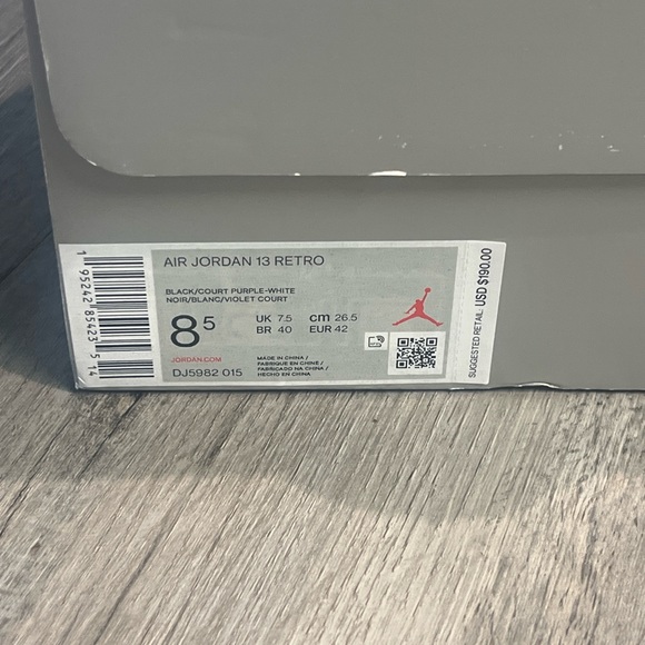 Jordan 13 Retro Black/Court Purple - Picture 3 of 8